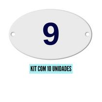 Kit Com 10 Números Oval PVC Numerador 1 ao 20 Kit Com 10 Números Oval PVC Numerador 1 ao 20