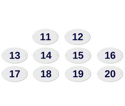 Kit Com 10 Números Oval PVC Numerador 1 ao 20 Kit Com 10 Números Oval PVC Numerador 1 ao 20