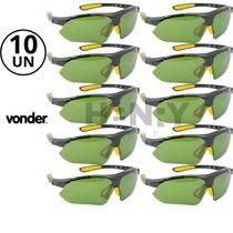 Kit com 10 Óculos de Segurança Boxer Verde - VONDER