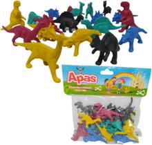 Kit com 10 ou 20 Mini Dinossauros de plástico Apas Kit com 10 ou 20 Mini Dinossauros de plástico Apas