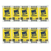 Kit com 10 Pacotes de Prego Telheiro GLV 18x27 Gerdau