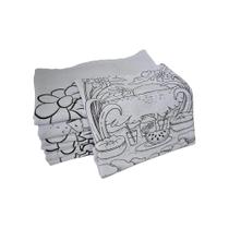 Kit Com 10 Pano De Prato Copa Branco Riscado Para Pintura