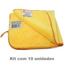 Kit com 10 Pano Flanela de Microfibra 3M Automotivo 40X40 CM