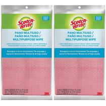 Kit com 10 Pano Multiuso Rosa SCOTCH Brite