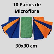 Kit com 10 Panos de Microfibra Multiuso Pia Pano Mágio 30x30cm Kit com 10 Panos de Microfibra Multiuso Pia Pano Mágio 30x30cm