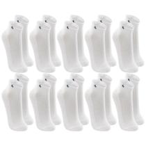 Kit Com 10 Pares De Meia Baixa Lupo Sport Modelo Cano Curto Esportiva Em Algodão Tamanho 33 ao 44