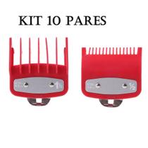 Kit Com 10 Pares De Pente De Disfarce Premium Wmark Vermelho