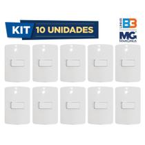 Kit Com 10 Pçs Conjunto 2x4 Interruptor 1 Tecla Simples B3 Margirius