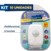 Kit Com 10 pçs Sensor de Presença Sobrepor Parede 180g Qa21m Qualitronix Kit Com 10 pçs Sensor de Presença Sobrepor Parede 180g Qa21m Qualitronix
