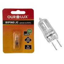 Kit com 10 peças da Lâmpada Halogena Bipino JC 12v 20w G4 Ourolux