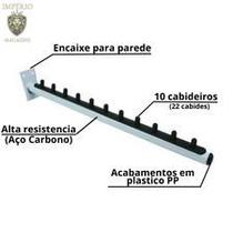 Kit com 10 Peças de Expositor de Parede Inclinado para Cabides - Organize suas Roupas com Praticidade