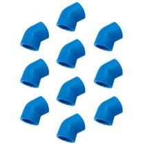 Kit Com 10 Peças - Joelho 45 Azul Ppr Para Ar Comprimido Topfusion Ø 20mm