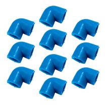 Kit Com 10 Peças - Joelho 90 Azul Ppr Para Ar Comprimido Topfusion Ø 20mm