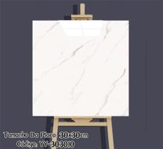 Kit Com 10 Peças Placa 3D Marmore Pepel de parede autocolante Adesivo 30cm x30cm Off-white YY-303010 Kit Com 10 Peças Placa 3D Marmore Pepel de parede autocolante Adesivo 30cm x30cm Off-white YY-303010