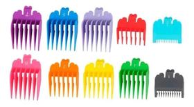 Kit Com 10 Pentes Para Máquina De Cortar Cabelo Do N1 Ao 8