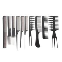 Kit com 10 pentes para Salão de cabeleireiro Hairbrush Anti-estático