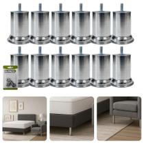 Kit Com 10 Pés 8cm Rosca Máquina Concreto Alumínio Móveis Pesados Cama Box Estofados Kit Com 10 Pés 8cm Rosca Máquina Concreto Alumínio Móveis Pesados Cama Box Estofados