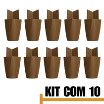 Kit Com 10 Pés Para Multiusos Móveis e GuardaRoupas em Plástico Resistente Galego Home