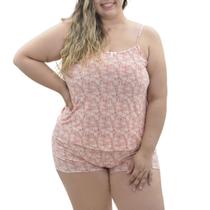 Kit com 10 Pijamas Plus Size Femininos de Verão Short Doll Valeria
