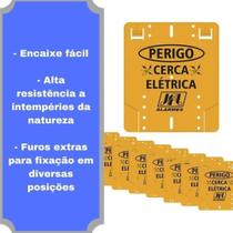 Kit Com 10 - Placa Advertencia Cerca Eletrica - Jfl
