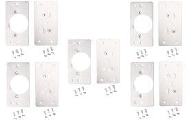 Kit Com 10 Placa De Reparo Para Consertar Dobradiça Armário Mdf + 60 Parafusos