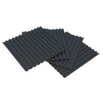 Kit Com 10 Placas 3d Pvc Revestimento Estilo Ripado 50x50 Preto