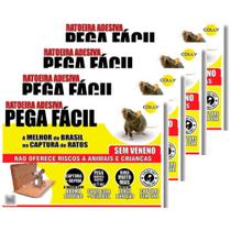 Kit com 10 Placas Adesivas de Papel para Controle de Pragas e Roedores Pega Fácil
