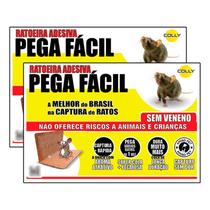 Kit com 10 Placas Adesivas de Papel Pega Fácil para Controle de Pragas e Roedores Colly