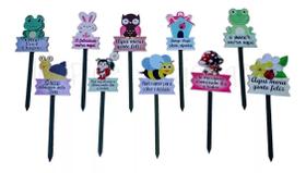 Kit Com 10 Placas De Jardim Mini Em Mdf Sortidas Decorativas Kit Com 10 Placas De Jardim Mini Em Mdf Sortidas Decorativas