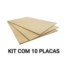 Kit com 10 placas de Mdf 3mm 29cmx42cm, tamanho A3 Kit com 10 placas de Mdf 3mm 29cmx42cm, tamanho A3