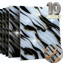 Kit com 10 Placas de Parede Autocolante Tamanho Grande Impermeável Efeito 3D Adesivas 60x60cm Kit com 10 Placas de Parede Autocolante Tamanho Grande Impermeável Efeito 3D Adesivas 60x60cm