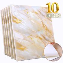 Kit com 10 Placas de Parede Autocolante Tamanho Grande Impermeável Efeito 3D Adesivas 60x60cm