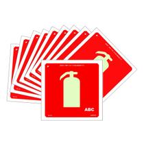 Kit com 10 Placas Fotoluminescente Indicativa Extintor Incêndio ABC Kit com 10 Placas Fotoluminescente Indicativa Extintor Incêndio ABC