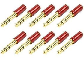 Kit Com 10 Plug Adaptador Santo Angelo P2 / P10 Niquelado
