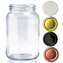 Kit com 10 Potes de Vidro 600ml Tampa Metal, versatilidade e qualidade para armazenar ou para conversas