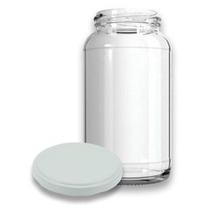 Kit com 10 potes de vidro 800ml tampa branca