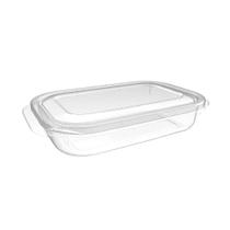 Kit com 10 potes rasos com tampa médio 995 ml