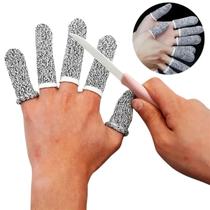 Kit com 10 Protetores Resistentes Anti Corte para Dedos Mão Previne Acidentes com Faca e Objetos Pontiagudos Kit com 10 Protetores Resistentes Anti Corte para Dedos Mão Previne Acidentes com Faca e Objetos Pontiagudos