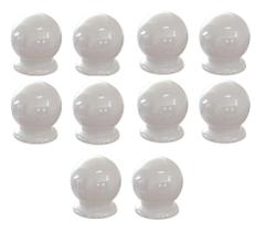Kit com 10 Puxadores Para Gaveta Cômoda Armário Guarda Roupa Formato de Bolinha Plástico Kit com 10 Puxadores Para Gaveta Cômoda Armário Guarda Roupa Formato de Bolinha Plástico
