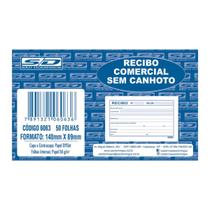 Kit com 10 Recibo Comercial Sem Canhoto 50Fls São Domingos Kit com 10 Recibo Comercial Sem Canhoto 50Fls São Domingos