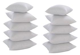 Kit Com 10 Refis De Almofada 45x45 Silicone Para Capas 40cm