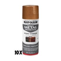 Kit com 10 rust-oleum metal protection martelado cobre