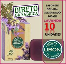 Kit com 10 Sabonetes Glicerina Vegetal Lavanda Em Barra Glicerinado C/ Oleos Essencias Emolientes Ubon Kit com 10 Sabonetes Glicerina Vegetal Lavanda Em Barra Glicerinado C/ Oleos Essencias Emolientes Ubon