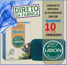 kit com 10 Sabonetes Glicerinado Em Barra Ubon Marine Natural Pele Macia kit com 10 Sabonetes Glicerinado Em Barra Ubon Marine Natural Pele Macia