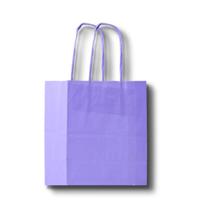 Kit com 10 Sacolas de Papel Lilás 23,5x10x31,5cm com Alça Kit com 10 Sacolas de Papel Lilás 23,5x10x31,5cm com Alça