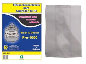 Kit Com 10 Sacos Descartáveis Aspirador De Pó Black&Decker Pro1000 - Oriplast