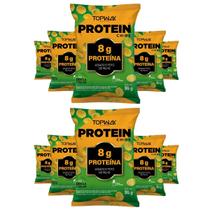 Kit com 10 salgadinho snack chips com 8g de proteína sabor cebola e salsa topway 30g Kit com 10 salgadinho snack chips com 8g de proteína sabor cebola e salsa topway 30g