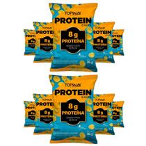 Kit com 10 salgadinho snack chips com 8g de proteína sabor queijo topway 30g Kit com 10 salgadinho snack chips com 8g de proteína sabor queijo topway 30g