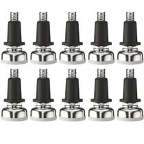Kit com 10 Sapata Pé Nivelador Base 21mm Zincado