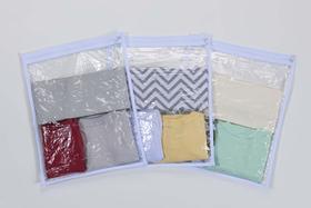 Kit com 10 Saquinhos Organizador para Mala Plastificado Todo branco com Zipper Acabamento em Viés Kit com 10 Saquinhos Organizador para Mala Plastificado Todo branco com Zipper Acabamento em Viés